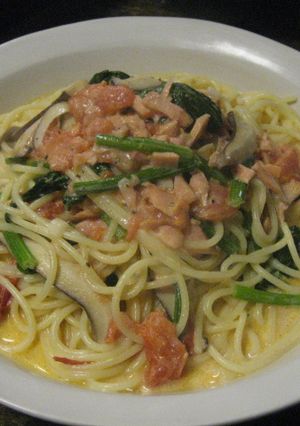 サーモントマトクリームパスタ-レシピのメイン写真
