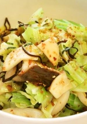 キャベツとエリンギの梅鰹みりん焼和え-レシピのメイン写真