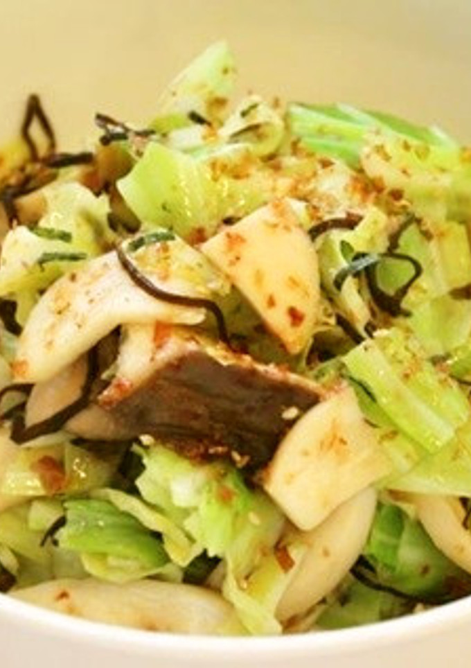 キャベツとエリンギの梅鰹みりん焼和え-レシピのメイン写真