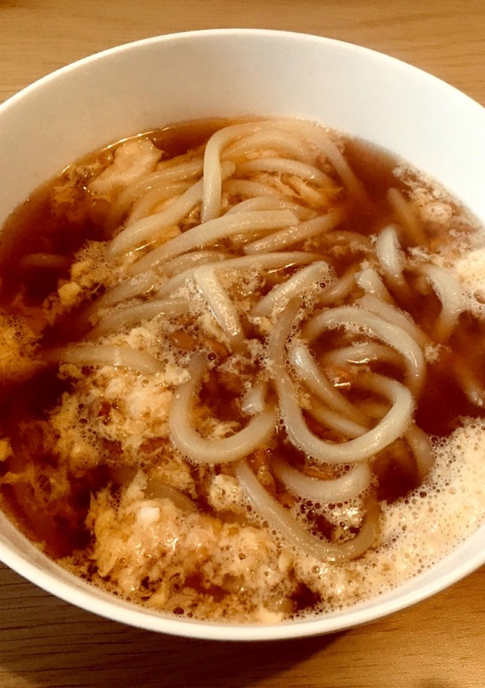 [簡単フワフワ]納豆卵とじうどん!!-レシピのメイン写真
