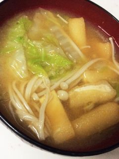 簡単!美味しい!白菜とえのきのお味噌汁-レシピのメイン写真