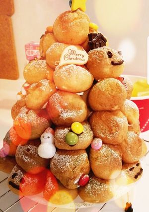 プチシュークリームでクリスマスツリー気分-レシピのメイン写真