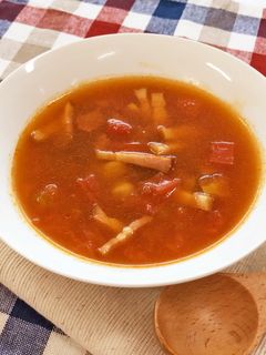 お好みソースで作る豆のトマトスープ-レシピのメイン写真