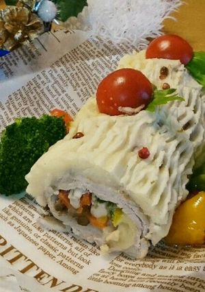 ブッシュドノエル風♪肉巻き-レシピのメイン写真