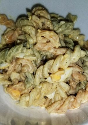 野菜マカロニと卵のカレー風味サラダ-レシピのメイン写真