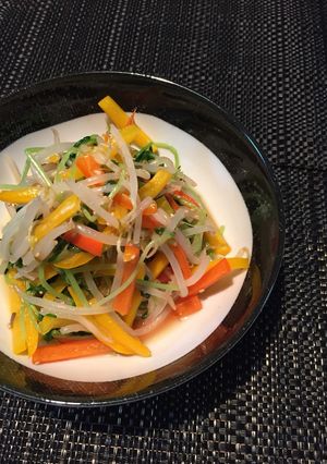 豆苗ともやしカラフルパプリカのナムル-レシピのメイン写真