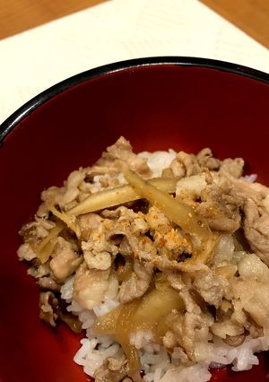 ゴボウの旨味が沁みた豚丼-レシピのメイン写真