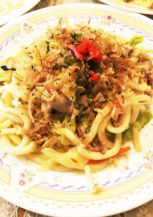簡単！包丁いらずの焼うどん-レシピのメイン写真