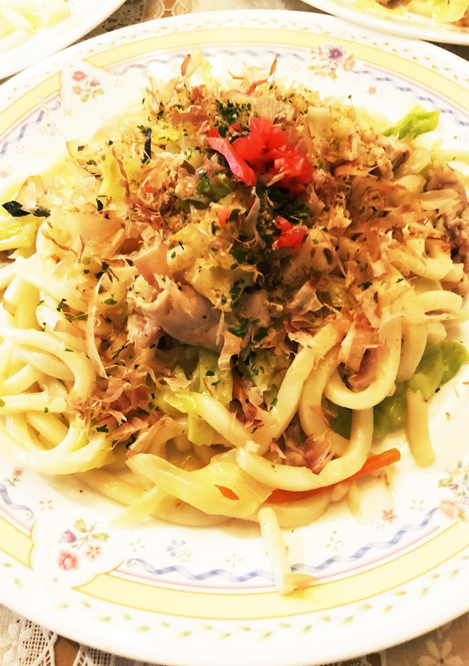 簡単！包丁いらずの焼うどん-レシピのメイン写真