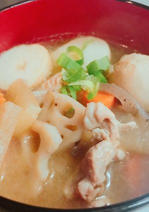 大根 里芋 レンコンが美味しい豚汁-レシピのメイン写真