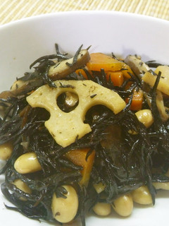 ひじきとれんこんの煮物-レシピのメイン写真