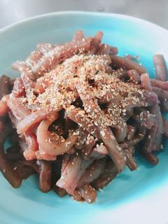 こんにゃくのごま味噌炒め-レシピのメイン写真