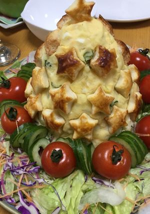 ポテトサラダのクリスマスツリー-レシピのメイン写真