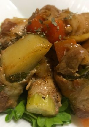 おたふくソースで！肉巻き野菜 炒め煮-レシピのメイン写真