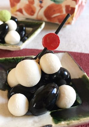 黒豆 クリームチーズ お節料理の盛付け-レシピのメイン写真
