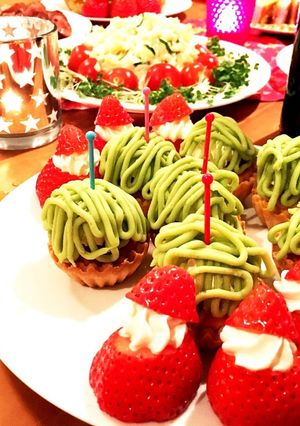 クリスマスに！ツリー仕立て抹茶モンブラン-レシピのメイン写真