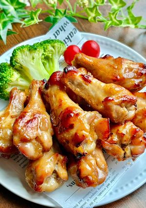 鶏手羽元でマーマレード風味のオーブン焼き♡-レシピのメイン写真