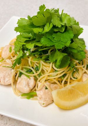 パクチーとささみのパスタ-レシピのメイン写真