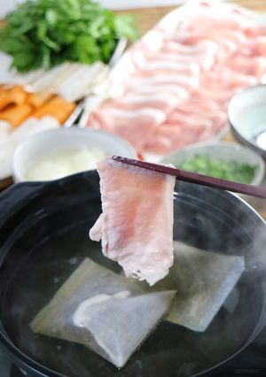 高級店の味!だししゃぶリボン鍋-レシピのメイン写真