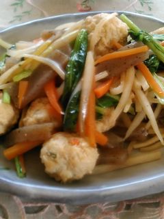 大根と鶏団子のナンプラー炒め-レシピのメイン写真