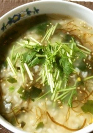わさびふりかけで！わさび風味の海藻雑炊-レシピのメイン写真