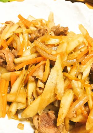 おせちにも♪美味しい！親鶏入りきんぴら-レシピのメイン写真