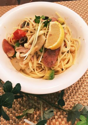 手軽にレモンの香りミルクパスタ-レシピのメイン写真