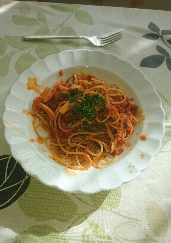 ツナときのこのスパゲッティ-レシピのメイン写真