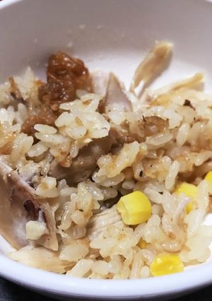余ったフライドチキンで！炊き込みご飯-レシピのメイン写真
