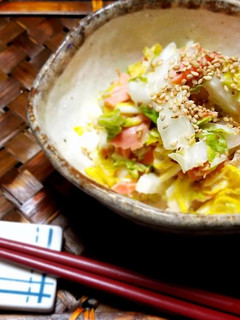 白菜と鮭の簡単サラダ-レシピのメイン写真