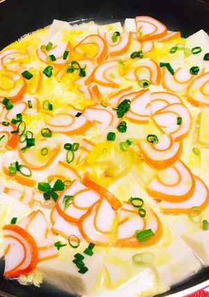 高野豆腐とかまぼこのふわとろ卵とじ♡-レシピのメイン写真