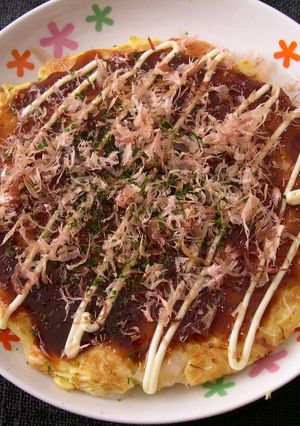 もち＆チーズ＆魚肉ソーセージのお好み焼き-レシピのメイン写真