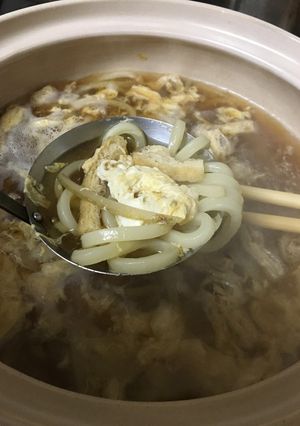 ゴボウと油揚げのかきたま汁うどん-レシピのメイン写真