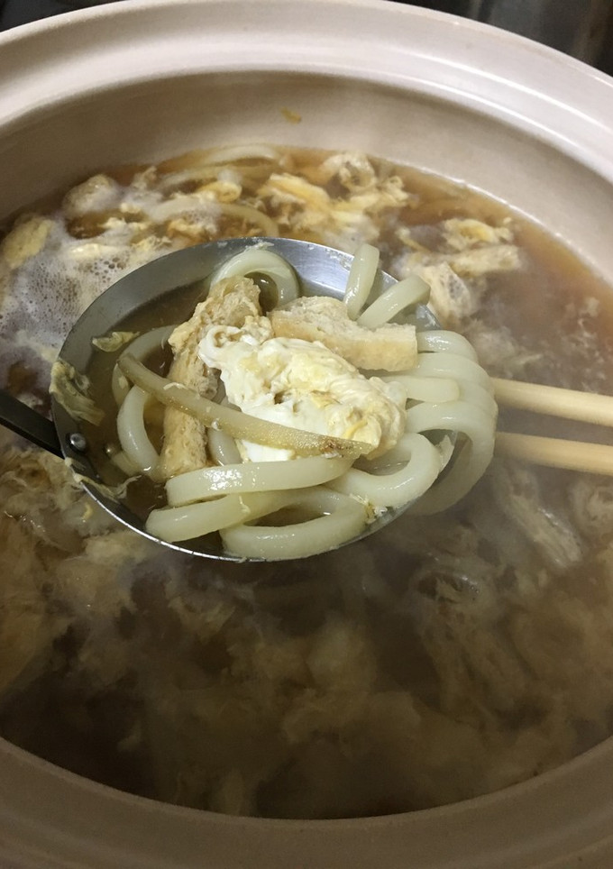 ゴボウと油揚げのかきたま汁うどん-レシピのメイン写真