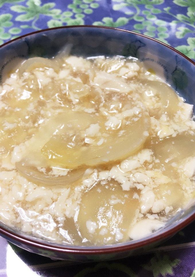 節約おかず。玉ねぎと豆腐のとろとろ煮-レシピのメイン写真