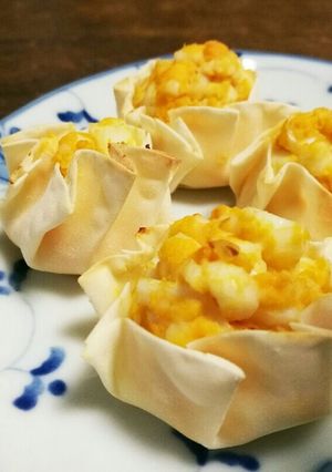 ✳金山寺味噌使用✳ゆで卵のマヨ味噌餃子-レシピのメイン写真