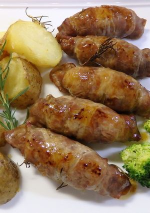 豚肩ロースりんごのコンフィロール-レシピのメイン写真