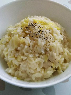 キャベツと鶏のささみのミルクリゾット-レシピのメイン写真