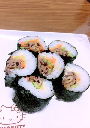 残った酢飯で牛巻き寿司-レシピのメイン写真