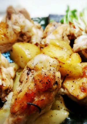 鶏肉とじゃが芋の大蒜ローズマリー焼き♪-レシピのメイン写真