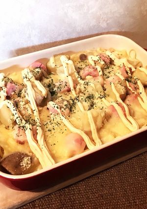 簡単！パスタ入り明太マヨグラタン-レシピのメイン写真