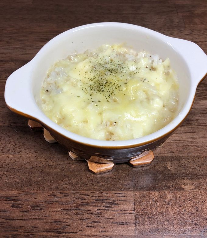 お皿1つ!レンジでリゾット-レシピのメイン写真