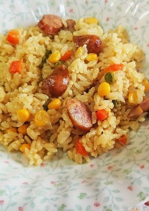 炊飯器deカラフルカレーピラフ♪-レシピのメイン写真