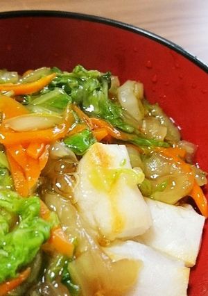 新しい雑煮!?お餅の白菜あんかけ-レシピのメイン写真