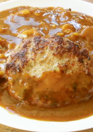 カレーライス☆ハンバーグを添えて・・♪-レシピのメイン写真
