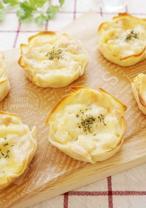 餃子皮でカップグラタン-レシピのメイン写真