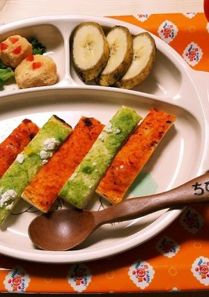 (離乳食)X'masｶﾗｰトースト-レシピのメイン写真