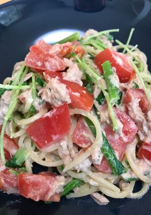 ツナマヨパスタ☆野菜も一緒に簡単パスタ-レシピのメイン写真