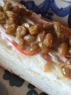 納豆とごぼうサラダのトースト-レシピのメイン写真