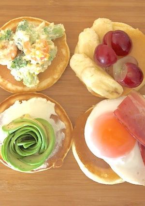 乗せて楽しい【オープンパンケーキ】-レシピのメイン写真